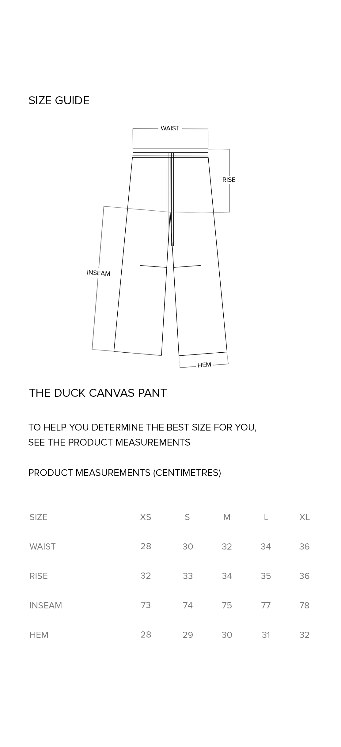 Size guide